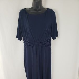 Jessica Howard Plus Size 14 Solid Blue Dress #259